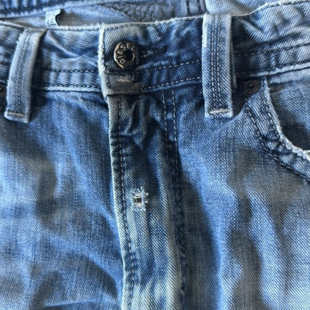 Diesel 32 x 32 Acid Wash Thavar Distressed Slim Skinny Jeans - Picture 5 of 16
